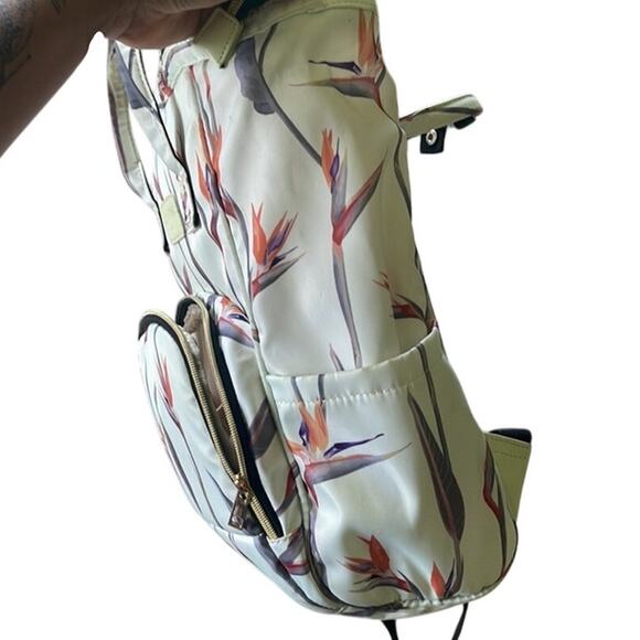 Lex Breezy Anthurium Print Diaper Bag/ Backpack - Picture 4 of 5